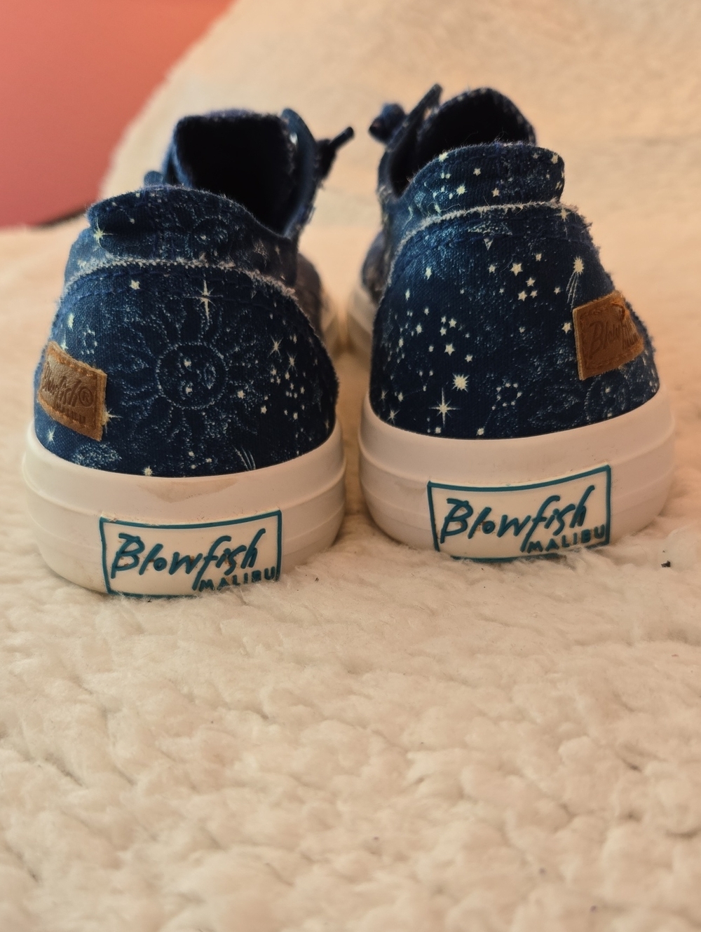 Blowfish Malibu Navy Blue Galaxy Print Canvas Sneakers - Picture 5 of 8